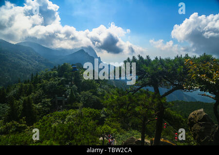 Jiangxi Lushan scenery picture, including Pokou scenic map, embroidery valley scenic map, flower path such as Qin Lake scenic map and so on Stock Photo