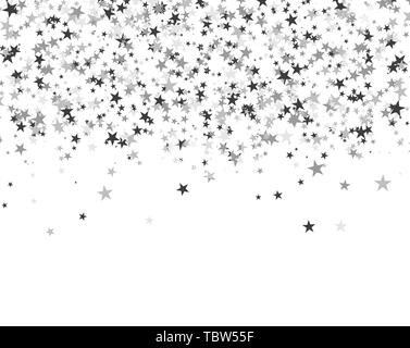 Silver glitter stars falling from the sky on white background. A Stock  Vector by ©Roussanov 183750564