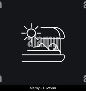 Solarium icon vector sign symbol Stock Vector
