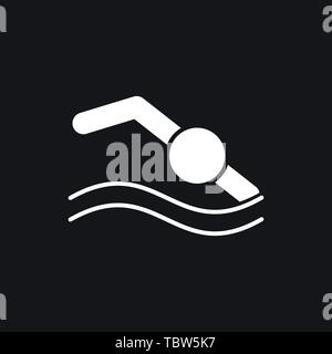Swimming icon vector sign symbol Stock Vector