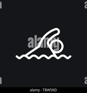 Swimming icon vector sign symbol Stock Vector