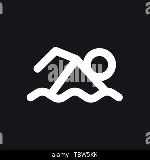 Swimming icon vector sign symbol Stock Vector