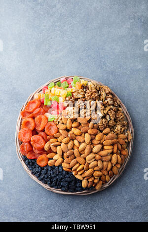 Bowl With Tasty Candied Pecan Nuts On Color Table Stock Photo - Alamy