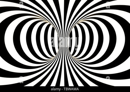black and white stripe,Repeating lines,3d rendering,computer digital background Stock Photo