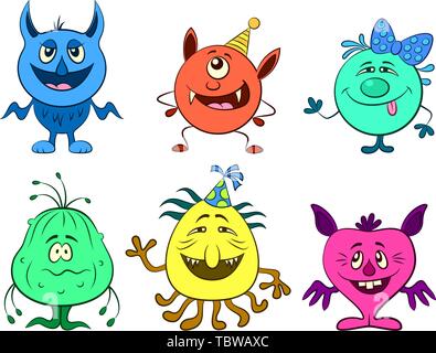 Cartoon Monsters Set Stock Vector