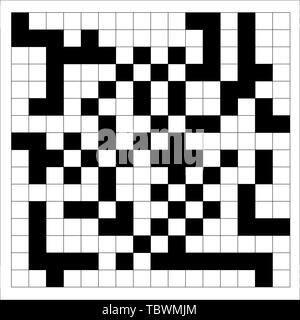 Crossword Pixel Pattern Vector Illustration eps 10 Stock Vector