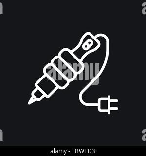 Tattoo Machine Icon vector sign symbol Stock Vector
