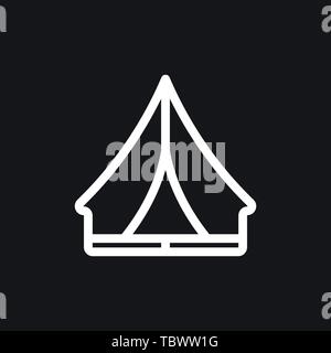 Camping tent icon vector sign symbol Stock Vector