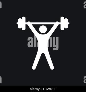 Weightlifter icon vector sign symbol Stock Vector