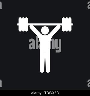 Weightlifter icon vector sign symbol Stock Vector