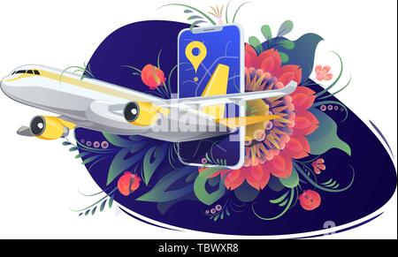 Vector Avia logistics and transportation. Global courier delivery services. Online tracking system. Engraved ink art. Isolated delivery illustration e Stock Vector
