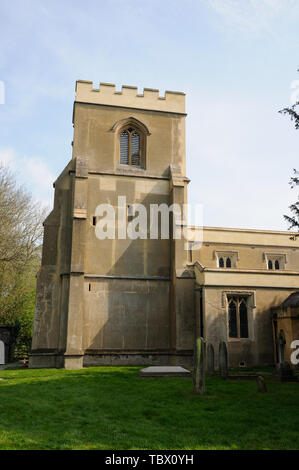 St Faith’s Church, Hexton, Hertfordshire, appears to be early 19th century, but in fact dates to medieval times. Stock Photo