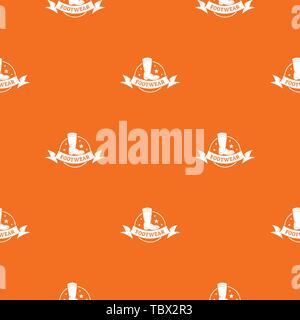 Footwear pattern vector orange Stock Vector