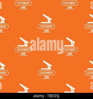 Stapler pattern vector orange Stock Vector