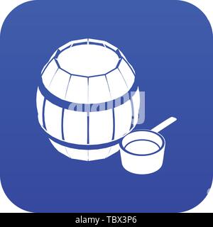 Barrel honey icon blue vector Stock Vector