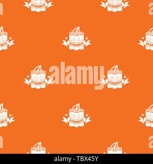 Dynamite pattern vector orange Stock Vector