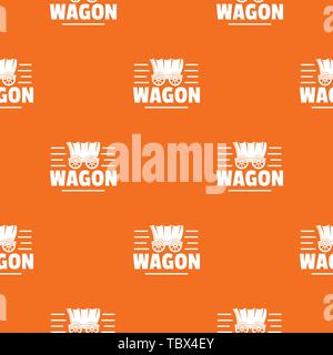 Wagon pattern vector orange Stock Vector