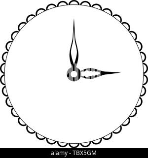 vintage old-fashioned clock isolated on transparent background.Graphic illustration design element mock up for web, print Stock Vector