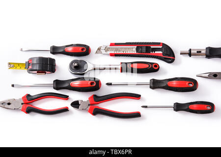 Building tools repair set isolated on white background Stock Photo