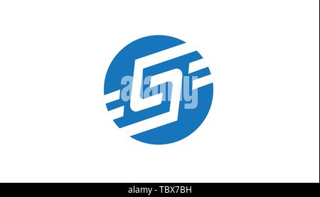 Creative Abstract S Letter Circle Logo Design Illustration Stock Vector