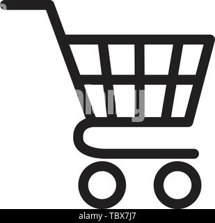 Shopping cart icon vector illustration isolated on white eps Stock Vector