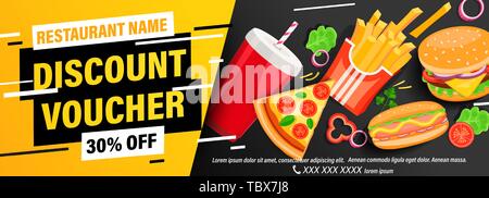 Dynamic discount voucher with 30 percent price off Stock Vector