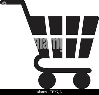 Shopping cart icon silhouette vector illustration isolated or web, mobile apps Stock Vector