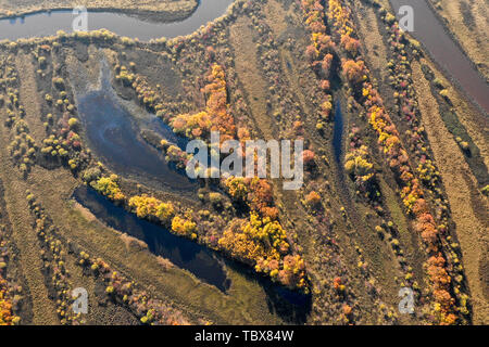 Autumn scenery of Zhenbao Island wetlands Stock Photo