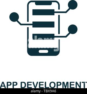 App Development icon. Creative element design from programmer icons collection. Pixel perfect App Development icon for web design, apps, software Stock Vector