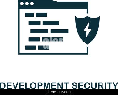 Development Security icon. Creative element design from programmer icons collection. Pixel perfect Development Security icon for web design, apps Stock Vector