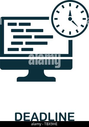 Deadline icon. Creative element design from programmer icons collection. Pixel perfect Deadline icon for web design, apps, software, print usage Stock Vector