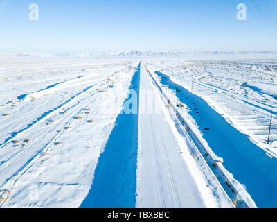 The multi-dam ditch after the snow Stock Photo - Alamy