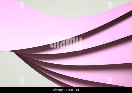 Three-dimensional rendering, pink flow background Stock Photo