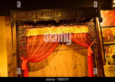 Ancient bed of Ming and Qing dynasties Stock Photo