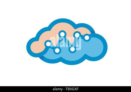 Cloud Metric Logo Vector Symbol Design Illustration Stock Vector