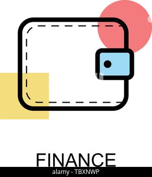 Finance icon and wallet on white background illustration design.vector Stock Vector