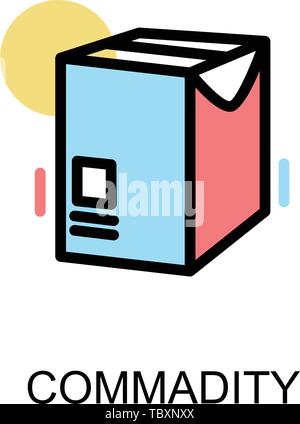 Commadity icon and  document box on white background illustration design.vector Stock Vector
