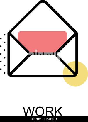 Work icon with pen on white background  illustration design.vector Stock Vector