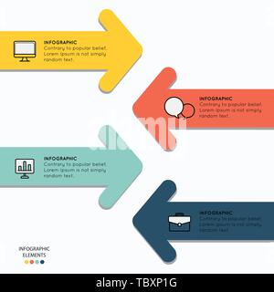 infographic with icons for business on white background Stock Vector