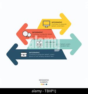 infographic with icons for business on white background Stock Vector
