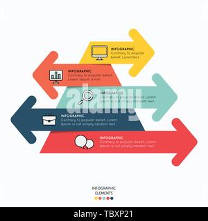 infographic with icons for business on white background Stock Vector