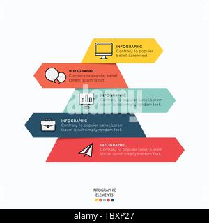 infographic with icons for business illustration design Stock Vector