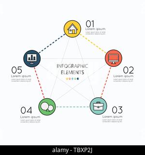 Infographic icons illustration design on white background Stock Vector