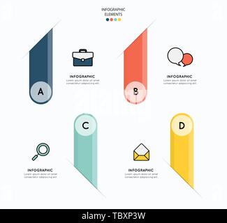 Infographic and icons for business on white background Stock Vector