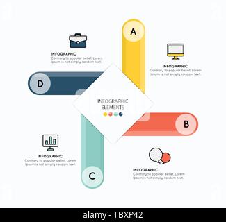 Infographic elements with illustration design on white background Stock Vector