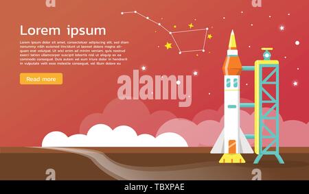 The big dipper and space shuttle illustration.vector design Stock Vector