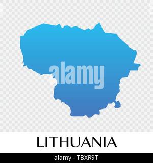 Lithuania map in Europe continent illustration design Stock Vector