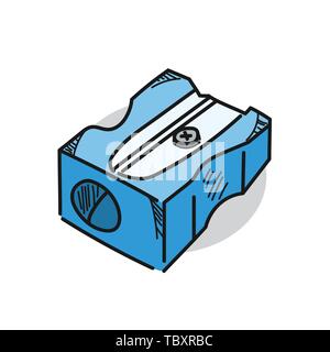 sharpener illustration on white background Stock Vector