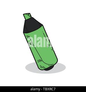 highlighter pens illustration on white background Stock Vector