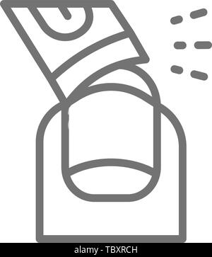 Nail extension, manicure tips line icon. Stock Vector